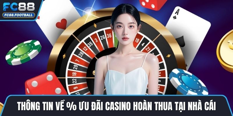 Thông tin về % ưu đãi casino hoàn thua tại nhà cái